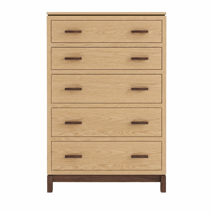 Truman Five Drawer Chest — Oak wood reference; selected finish may differ