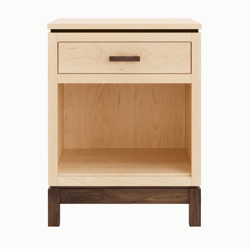 Truman One Drawer Nightstand — Maple wood reference; selected finish may differ