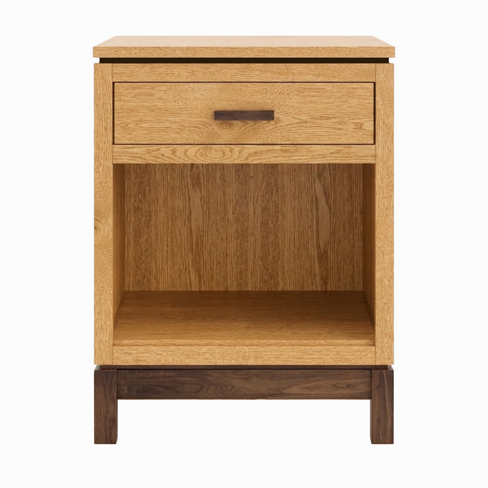 Truman One Drawer Nightstand — Oak wood reference; selected finish may differ