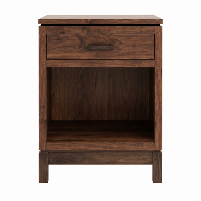 Truman One Drawer Nightstand — Walnut wood reference; selected finish may differ