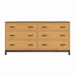 Truman Six Drawer Dresser — Oak wood reference; selected finish may differ