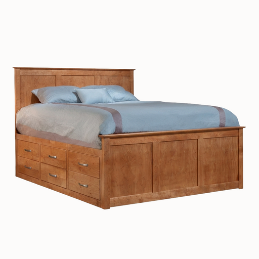 Urban Captains Panel Bed 6x6 — Cherry wood reference; selected finish may differ