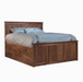 Urban Captains Panel Bed 6x6 — Walnut wood reference; selected finish may differ