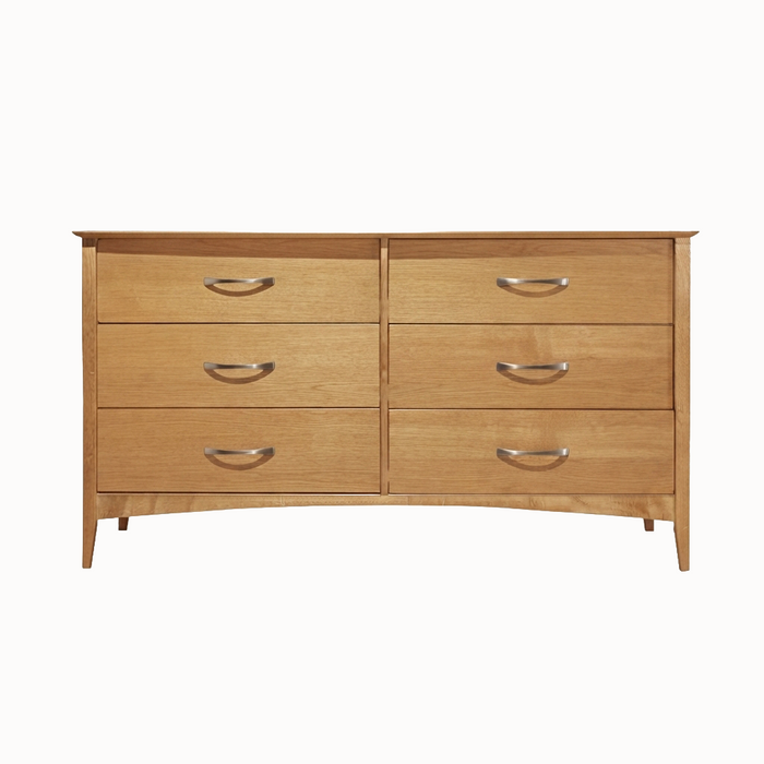 Urban Six Drawer Dresser — Oak wood reference; selected finish may differ
