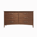 Urban Six Drawer Dresser — Walnut wood reference; selected finish may differ