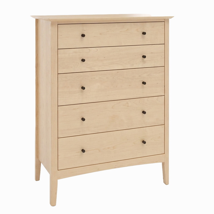 Wellesley Five Drawer Chest — Maple wood reference; selected finish may differ