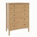 Wellesley Five Drawer Chest — Oak wood reference; selected finish may differ