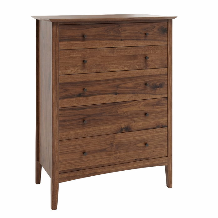 Wellesley Five Drawer Chest — Walnut wood reference; selected finish may differ
