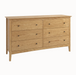 Wellesley Six Drawer Dresser — Oak wood reference; selected finish may differ