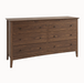 Wellesley Six Drawer Dresser — Walnut wood reference; selected finish may differ