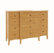 Wellesley Twelve Drawer Dresser — Oak wood reference; selected finish may differ