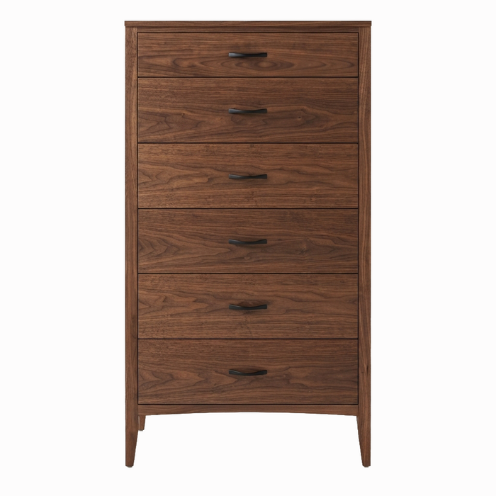 Weybridge Six Drawer Chest — Walnut wood reference; selected finish may differ