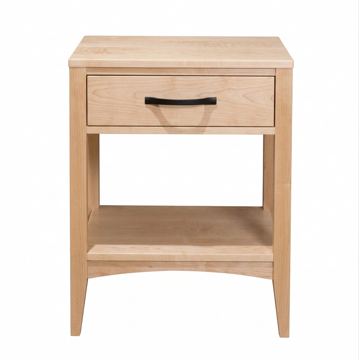 Weybridge One Drawer Nightstand — Maple wood reference; selected finish may differ