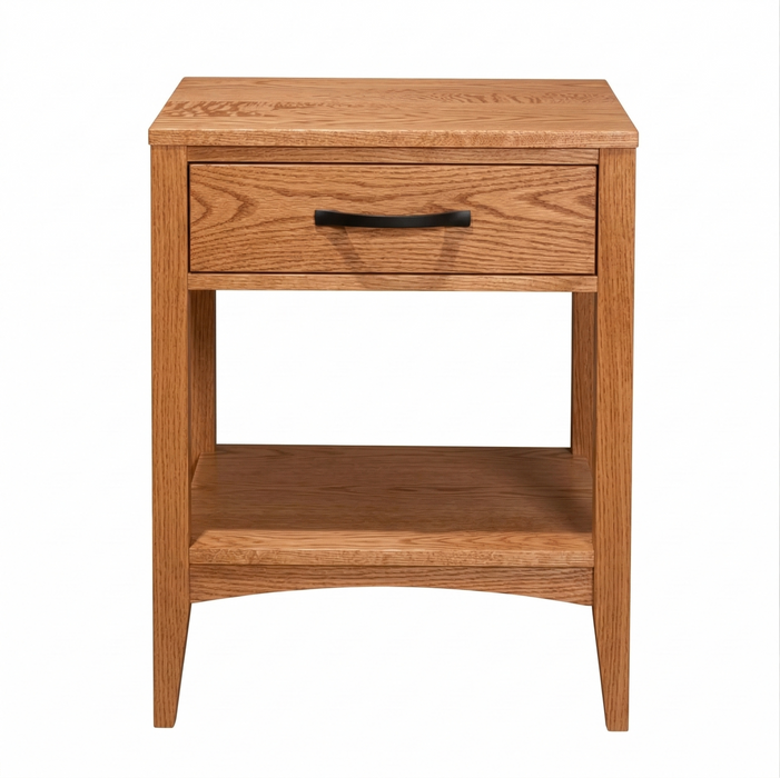 Weybridge One Drawer Nightstand — Oak wood reference; selected finish may differ