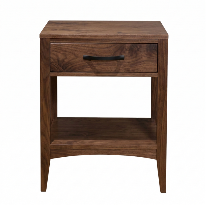 Weybridge One Drawer Nightstand — Walnut wood reference; selected finish may differ