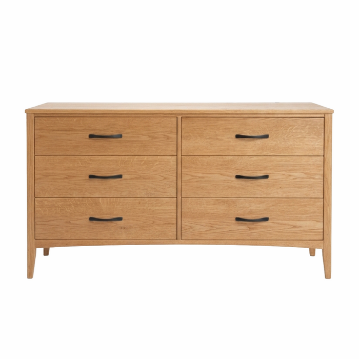 Weybridge Six Drawer Dresser — Oak wood reference; selected finish may differ