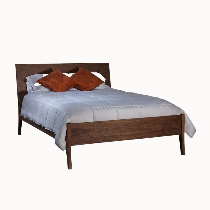 Weybridge Slanted Panel Bed Low Footboard — Walnut wood reference; selected finish may differ