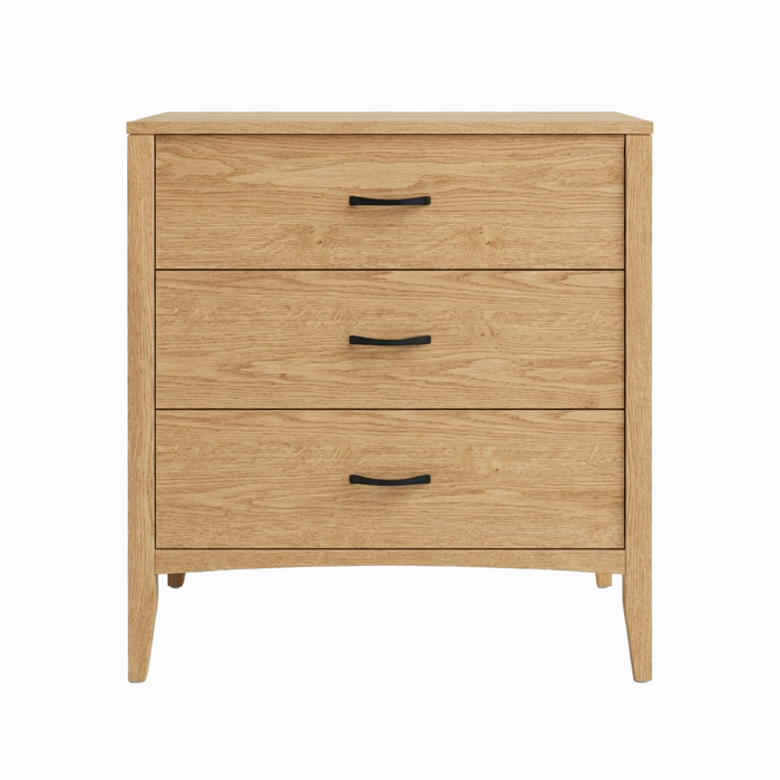 Weybridge Three Drawer Chest — Oak wood reference; selected finish may differ