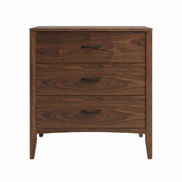 Weybridge Three Drawer Chest — Walnut wood reference; selected finish may differ
