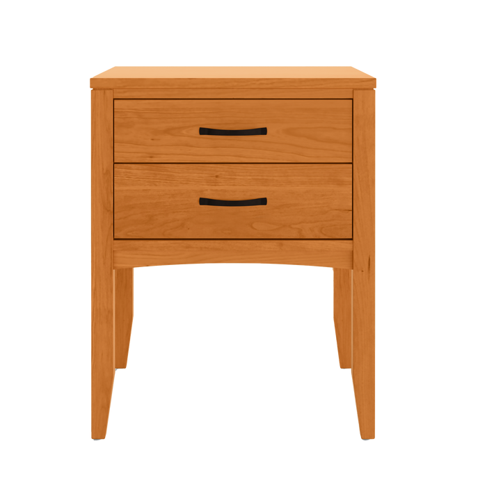 Weybridge Two Drawer Nightstand — Cherry wood reference; selected finish may differ