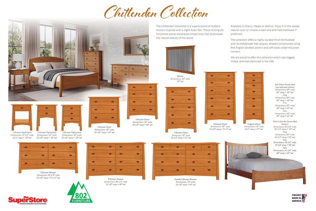 The Chittenden Bedroom Set by 802 Furniture