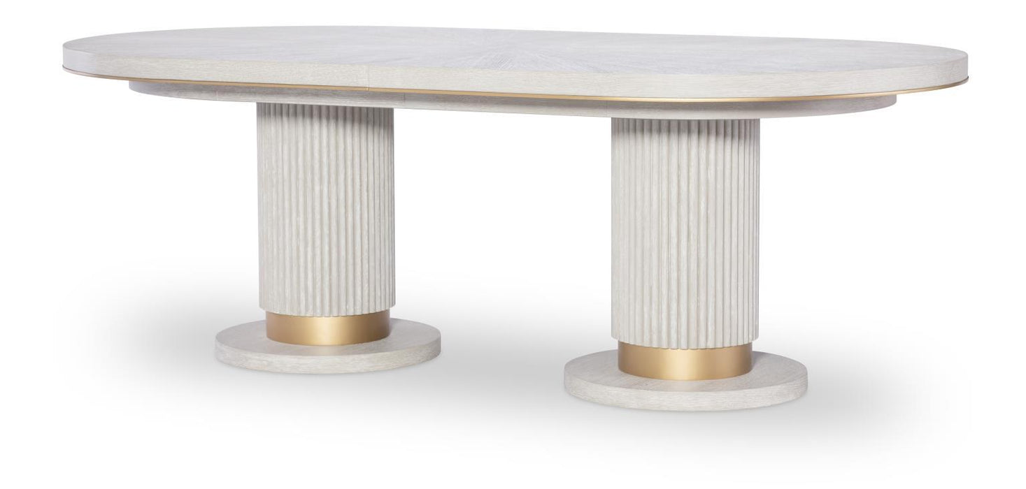 Miramar - Complete Oval Dining Table - Oyster