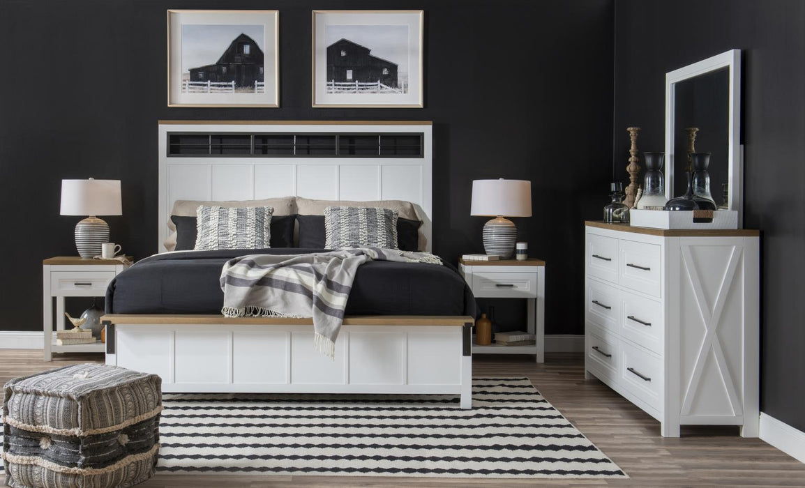 Franklin - King Two Tone Panel Headboard - White
