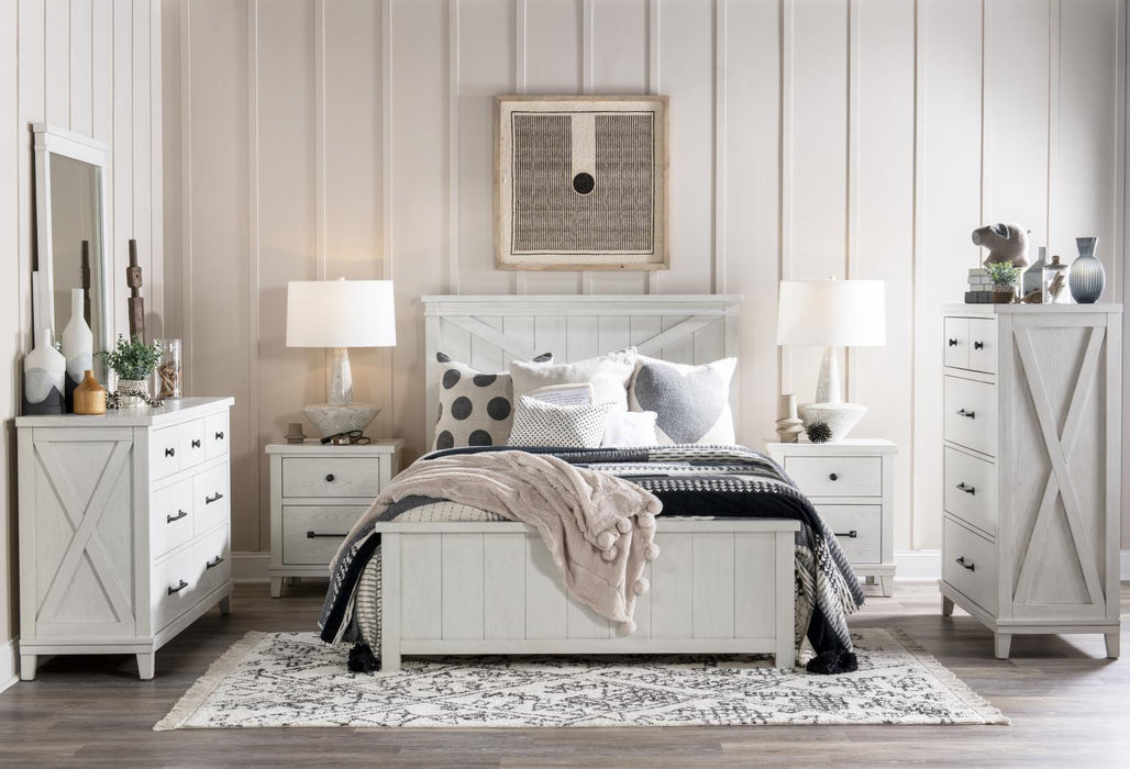 Flatiron - Panel Headboard Twin - Aged White