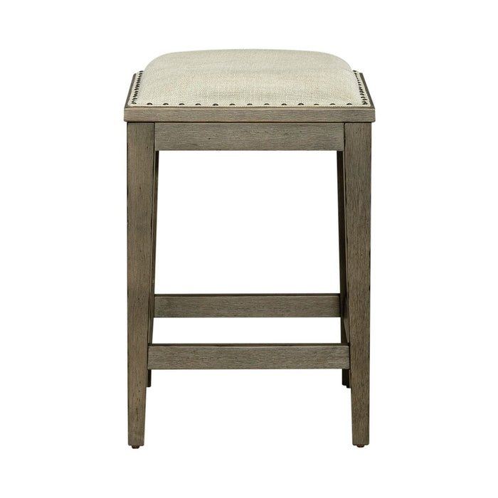 Americana Farmhouse - Upholstered Console Stool - Dusty Taupe
