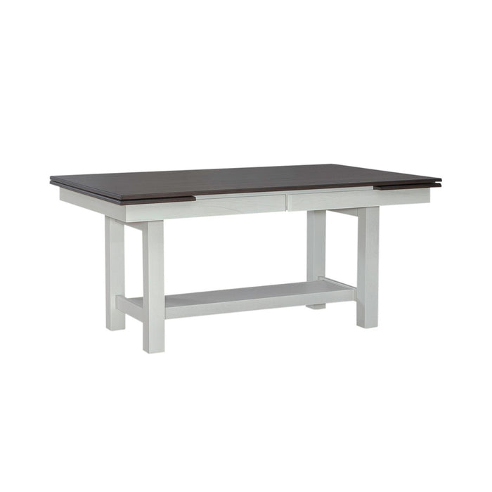 Brook Bay - Trestle Table Top - Textured White / Carbon Gray