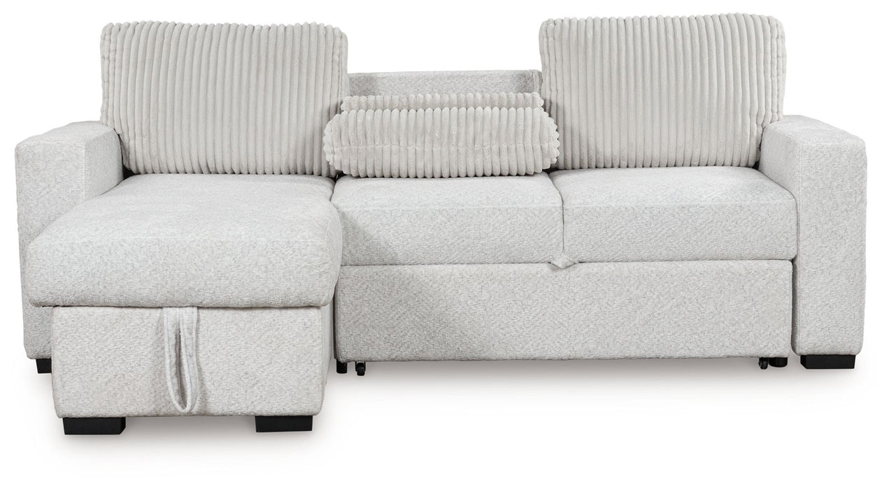 Wohlen - Alloy - 2-Piece Sectional With Pop Up Sleeper And LAF Corner Chaise