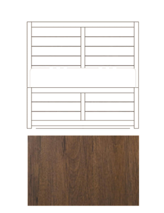Lake House - Queen Captain's Footboard - Pinecone