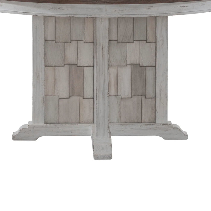 River Place - Round Pedestal Table Base - White