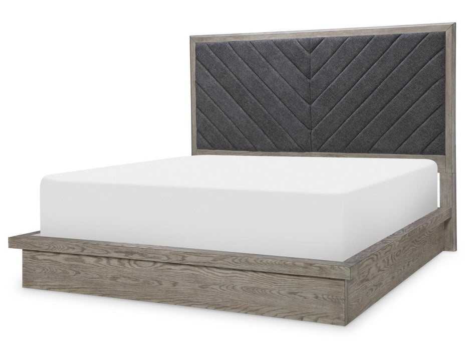 Halifax - Upholstered Headboard Queen - Flax And Java