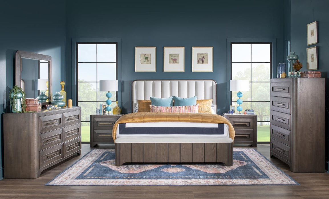 Lancia - King / California King Panel Headboard - Charred Oak