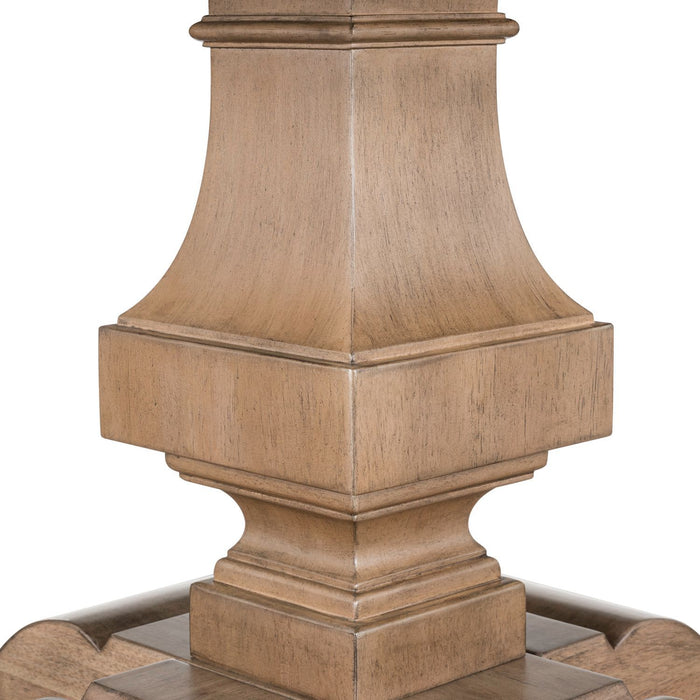 Haven Hills - Round Pedestal Table Base - Camel Beige