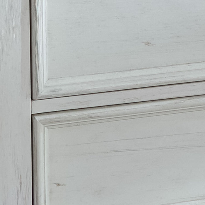 Allyson Park - Panel Bed Rails - Wirebrushed White / Charcoal