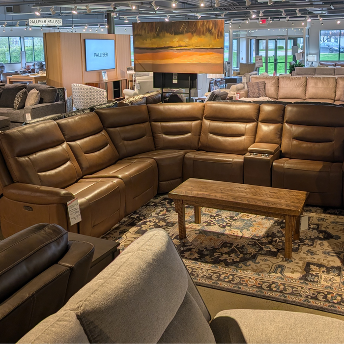 Clearance Chestnut Sectional by Warehouse M