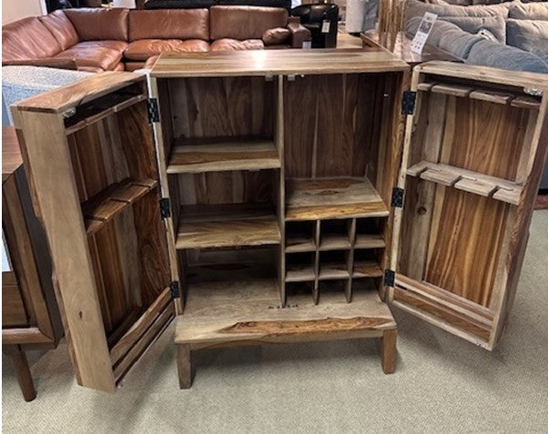 Floor Model Dressonni Brown Bar Cabinet