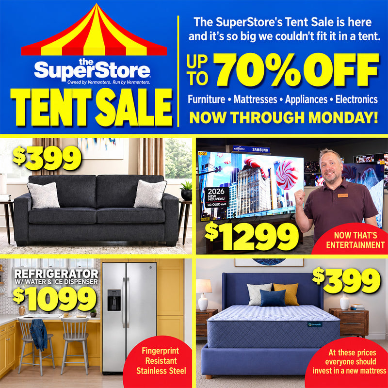 The SuperStore Tent Sale. Up to 70% off, Williston, VT