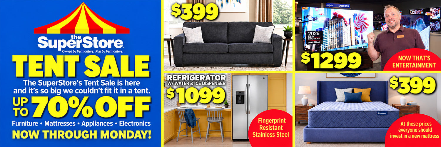 The SuperStore Tent Sale. Up to 70% off, Williston, VT