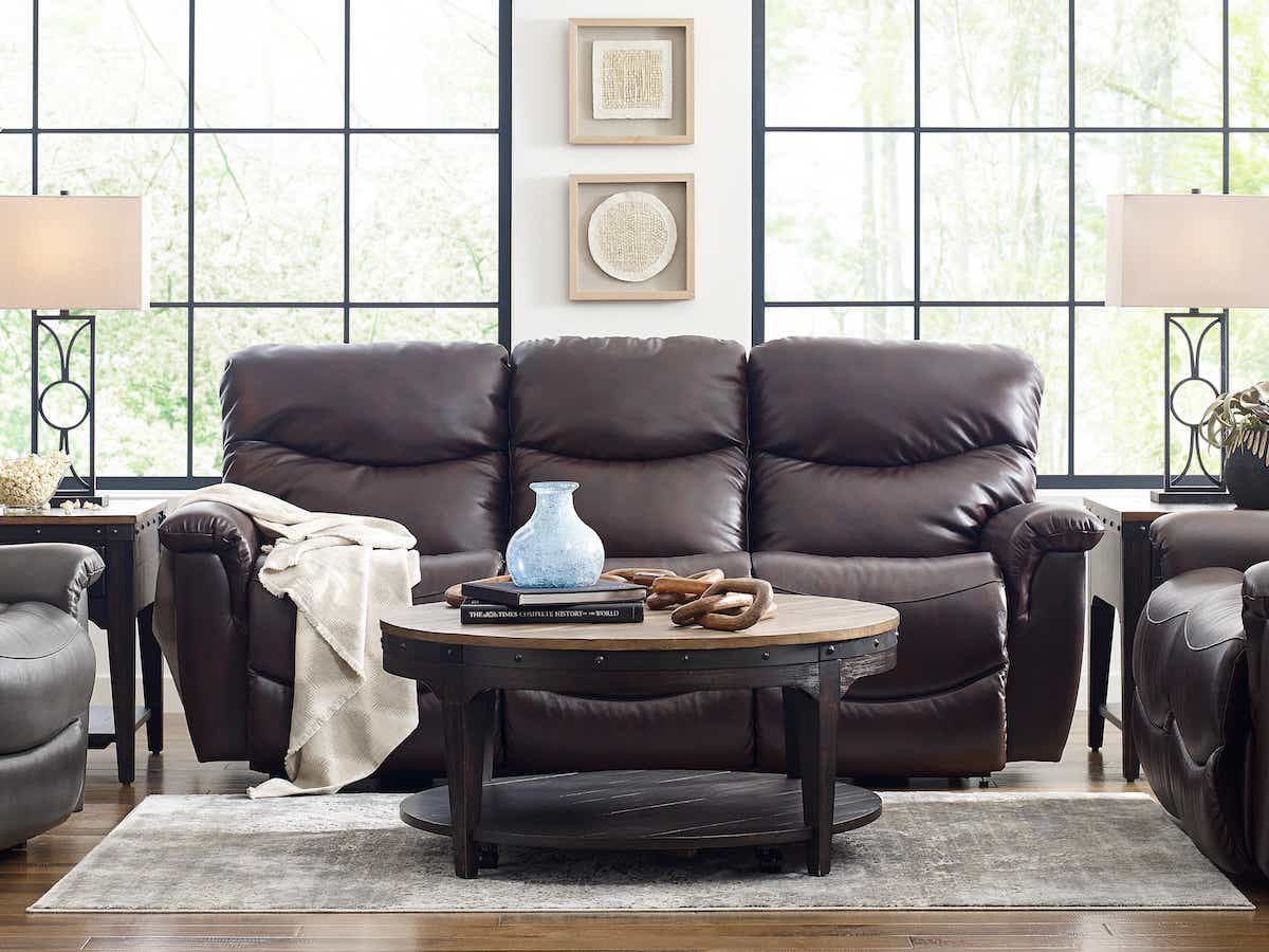 La-Z-Boy James U44521 power reclining sofa with headrest, feature view
