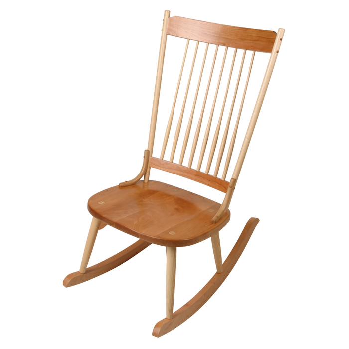 Highback Armless Rocker Cherry and Maple