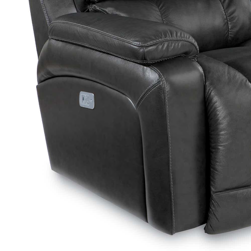 La-Z-Boy Greyson X44530 power reclining sofa with headrest and lumbar, manufacturer view 7