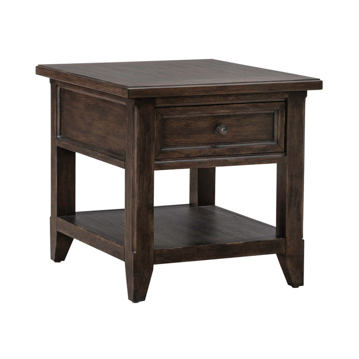Paradise Valley - Rectangular End Table - Dark Brown