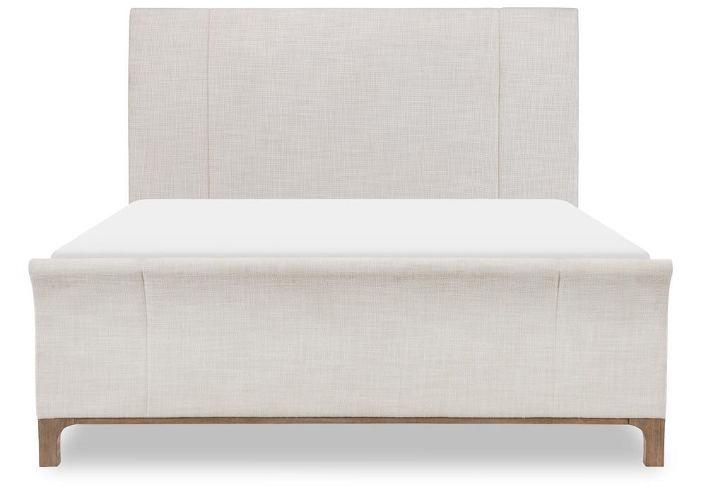 Harmony - California King Upholstered Side Rails - Ovation Tweed / Prelude Frost