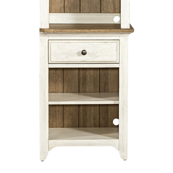 Farmhouse Reimagined - Right Pier Base - Antique White / Chestnut Tops