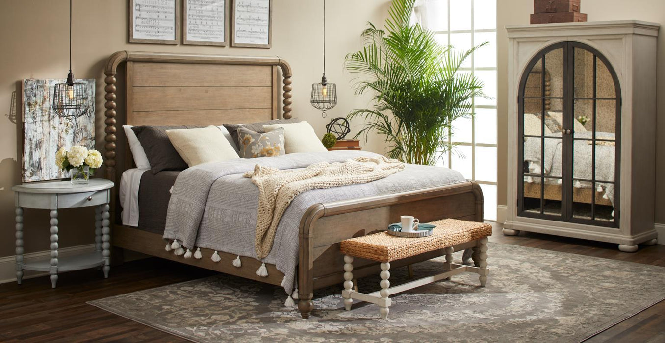 Nashville - Gb Panel Post Headboard King - Gray Taupe