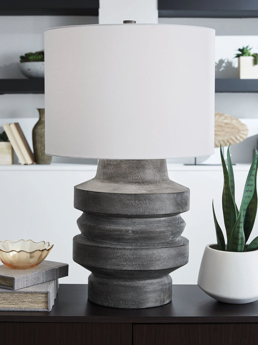 Wahida - Distressed Black - Poly Table Lamp