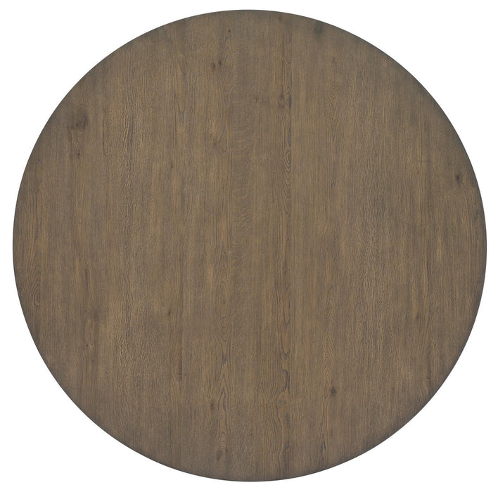 Seraphina - Complete Round Dining Table - Midnight Oak